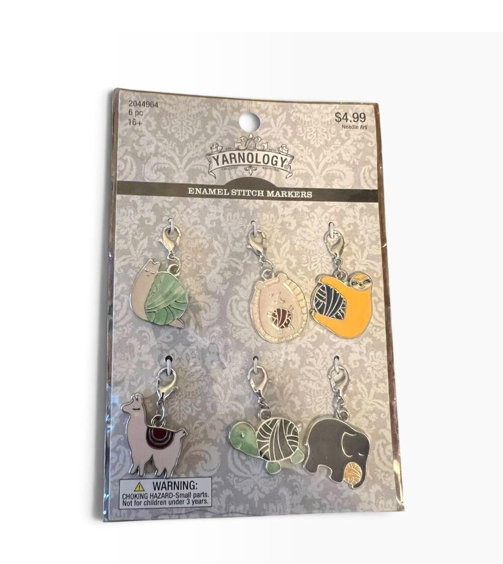 New Yarnology Enamel Stitch Markers for Knitting or Crochet-Discontinued
